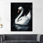 Wandbild eleganter Schwan im Wasser abstrakt modern