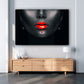 Wandbild Schönheit mit roten Lippen Face Art