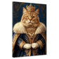 Wandbild königliche Katze mit Krone und Prunkgewand Adel Majestät modern