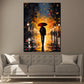 Wandbild modern Night Mann mit Regenschirm