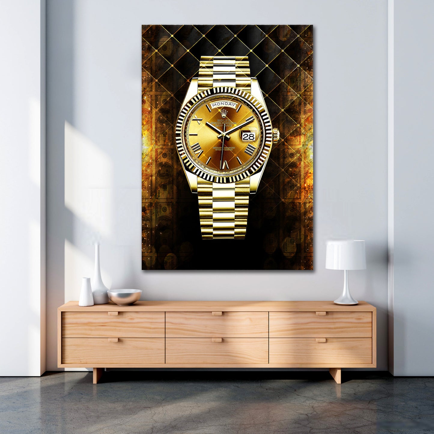 Wandbild Luxury Motivation Uhr Lifestyle