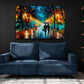 Wandbild regnerische Allee Painting Style