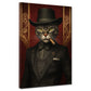 Wandbild Kater im Anzug mit Hut Eleganz Retro modern