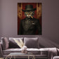 Wandbild Kater im Anzug mit Hut Eleganz Retro modern