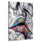 Lippen Wandbild Street Art Style