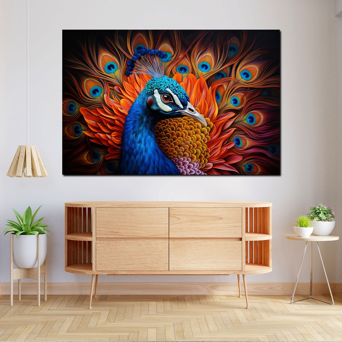 Wandbild wunderschöner Pfau