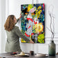 Comic Hase Pop Art Wandbild im Wohnraum