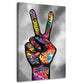 Peace-Hand – Wandbild