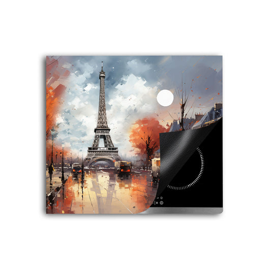 Abstrakt Paris Eiffelturm Herdabdeckplatte Induktionsschutz für Ceranfeld & Küche Deko