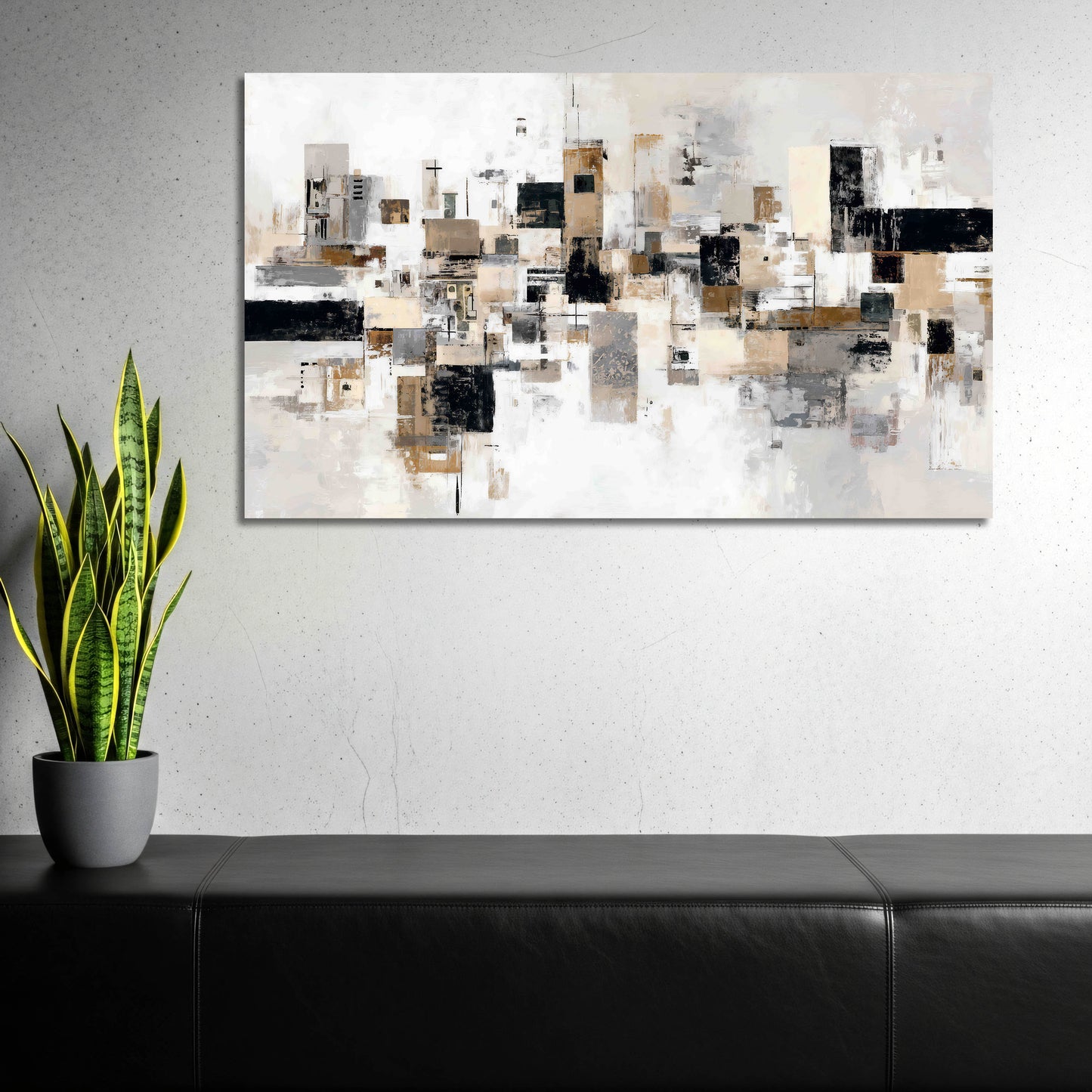 Abstrakt Stadt Geometrie moderne Kunst Wandbild