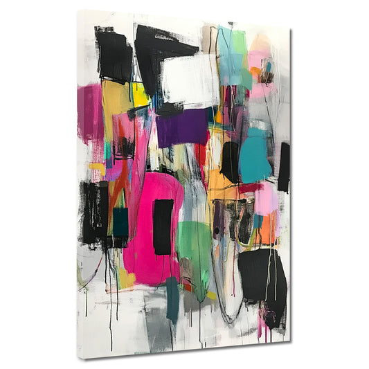 Abstrakt Komposition mit kräftigen Farben und Formen Wandbild