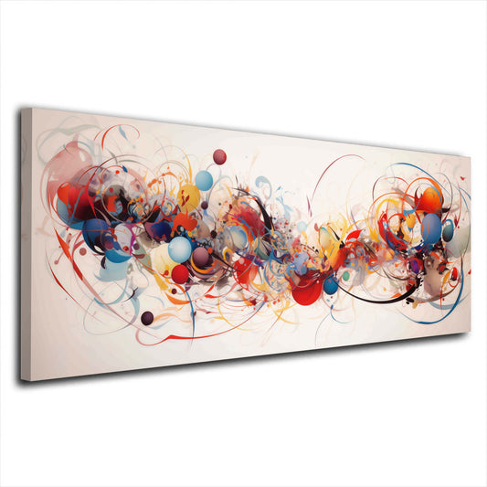 Abstrakte Kugeln Linien Wirbel mit Dynamik Kunst Wandbild