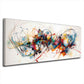 Abstrakte Linien mit dynamischer Farbexplosion Wandbild