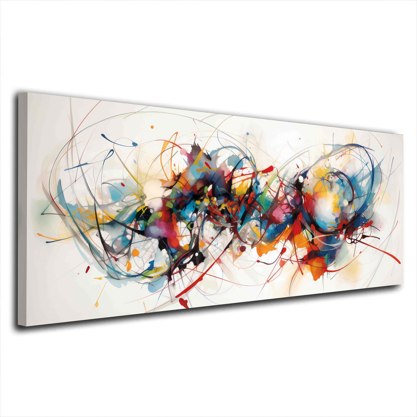 Abstrakte Linien mit dynamischer Farbexplosion Wandbild