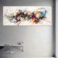 Abstrakte Linien mit dynamischer Farbexplosion Wandbild