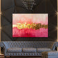 Abstrakte Malerei rosa Gold modern elegant Wandbild – Raumansicht 1