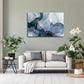 Abstrakte Marmorstruktur in Blau und Gold Wandbild