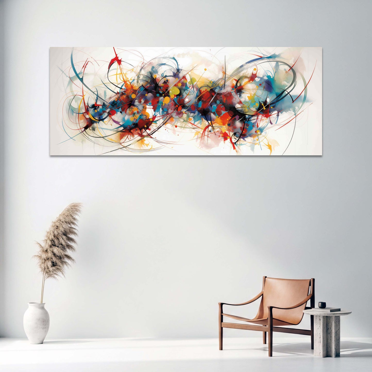 Abstrakte moderne Linien in Dynamik Kunst Wandbild