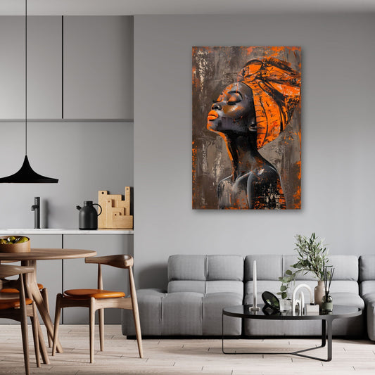 Afrikanische Frau Wandbild im Wohnzimmer