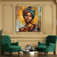 Afrikanische Schönheit edles Porträt mit goldener Aura Wandbild