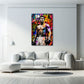 Ali Graffiti Pop Art Wandbild an der Wand im Wohnraum
