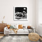 Astronaut Maus neben Retro Auto im All BANKSY-ART Wandbild