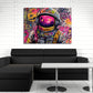 Astronaut Pop Art Street Art Neonfarben Weltraum Wandbild