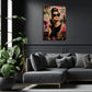 Audrey mit Sonnenbrille und Perlenkette Street Art Wandbild