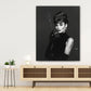Audrey mit Zigarette schwarz-weiß elegant Wandbild