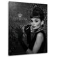 Elegantes Audrey-Porträt schwarz-weiß Ikone Wandbild
