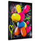 Ballonhund Pop Art Neonfarben abstrakt Wandbild