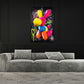 Ballonhund Pop Art Neonfarben abstrakt Wandbild