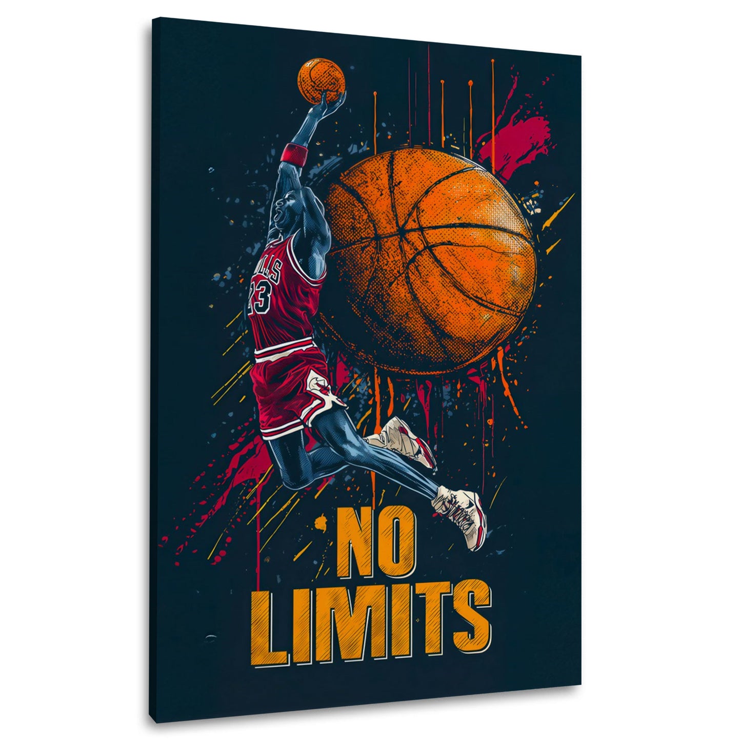 Basketball Spieler in Pop Art Motivation No Limits Wandbild