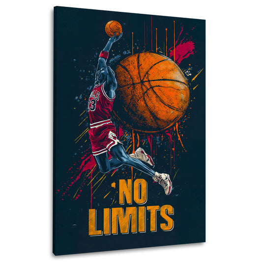 Basketball Spieler in Pop Art Motivation No Limits Wandbild