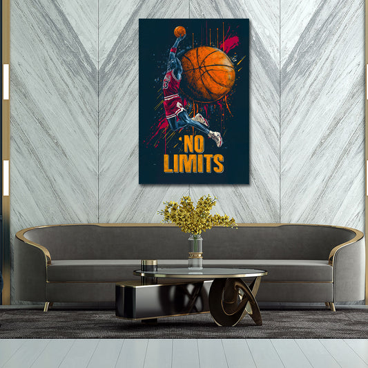 Basketball Spieler in Pop Art Motivation No Limits Wandbild