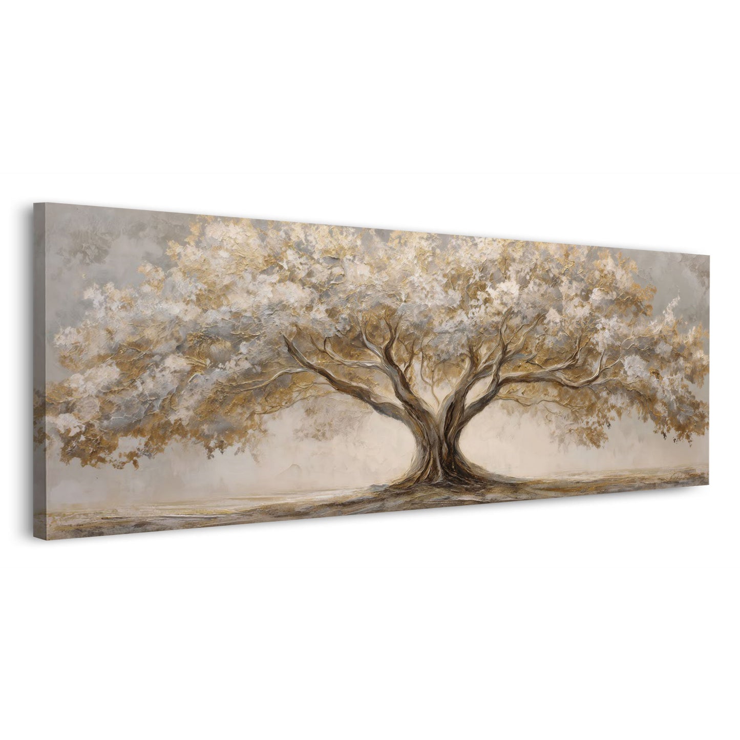 Baum Landschaft goldene Blätter abstrakt Natur Wandbild