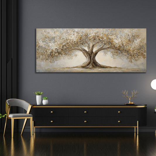 Baum Landschaft goldene Blätter Natur Wandbild