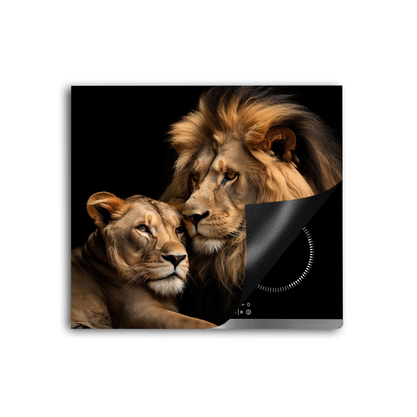 Beautiful Lions, Löwen Herdabdeckplatte Induktionsschutz für Ceranfeld & Küche Deko