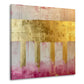 Berlin in Gold und Türkis abstrakt als Kunstwerk Wandbild