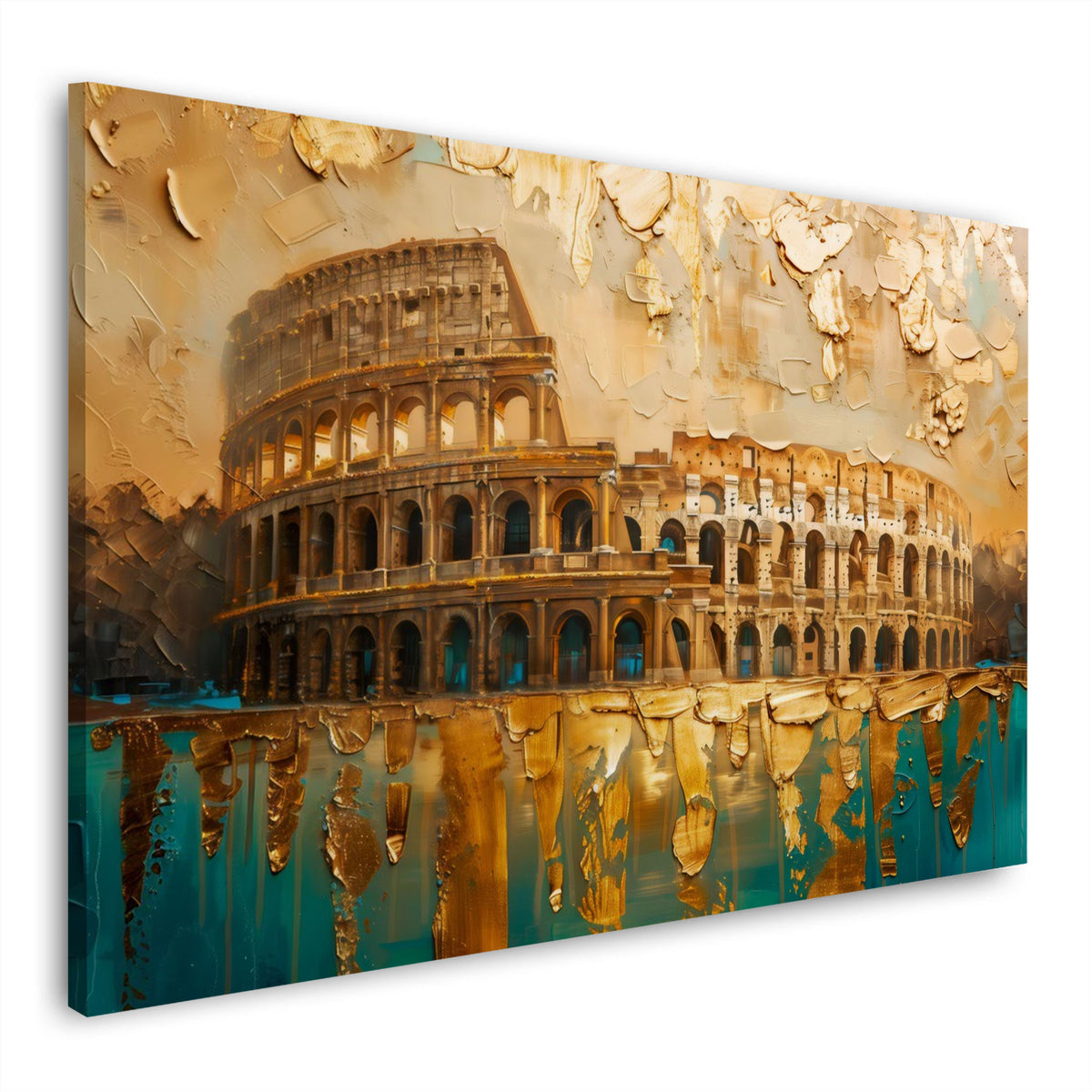 Berlin Wahrzeichen Gold abstrakt und expressiv Wandbild