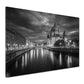 Berliner Dom schwarz weiß Architektur Fluss Spiegelung Wandbild
