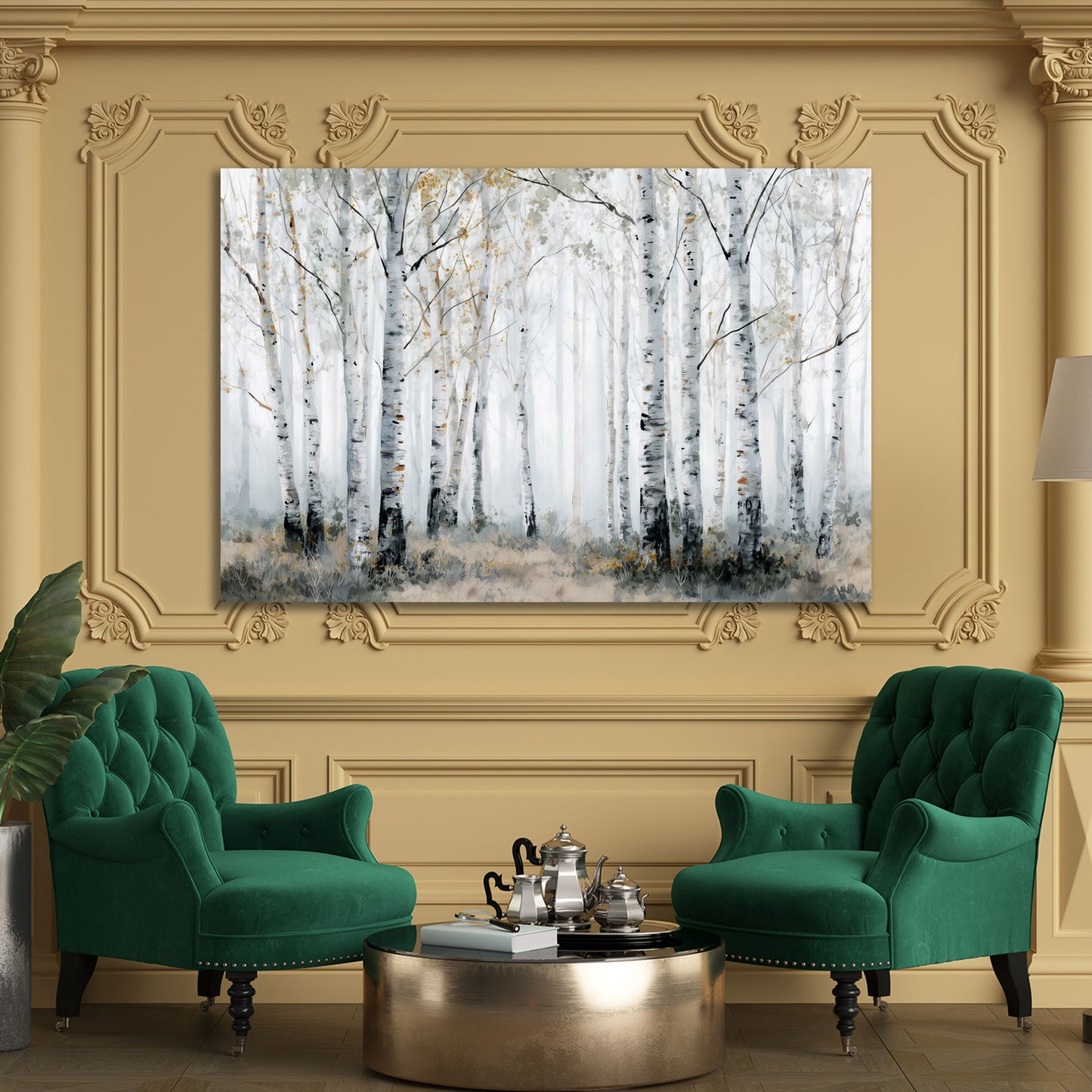 Birkenwald Landschaft ruhige Natur Wandbild