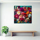 Blumen Bouquet bunte Blüten Rosen Pfingstrosen Wandbild