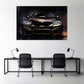 BMW M Sportwagen schwarz gold Lichtspiel Wandbild