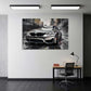 BMW M Sportwagen Silber Urban Speed Art Wandbild