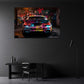 BMW Sportwagen Graffiti Street Art Farbexplosion Wandbild
