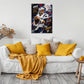 Sport Wandbild im Hochformat an einer Wohnraumwand