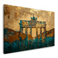 Brandenburger Tor in Gold und Türkis als Wandbild