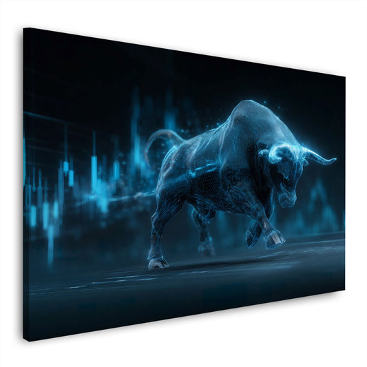 Bulle Börse zur Motivation Erfolg Trading leuchtend Wandbild