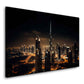 Burj Khalifa Dubai Nachtlichter der Skyline Panorama Wandbild
